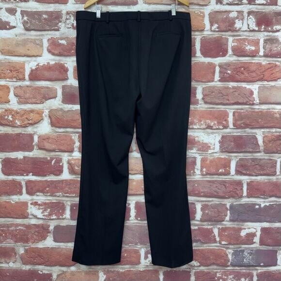 Brooks Brothers Loro Piana Lucia Fit Pants Women's 16 Black Wool Blend Trousers - Picture 2 of 10